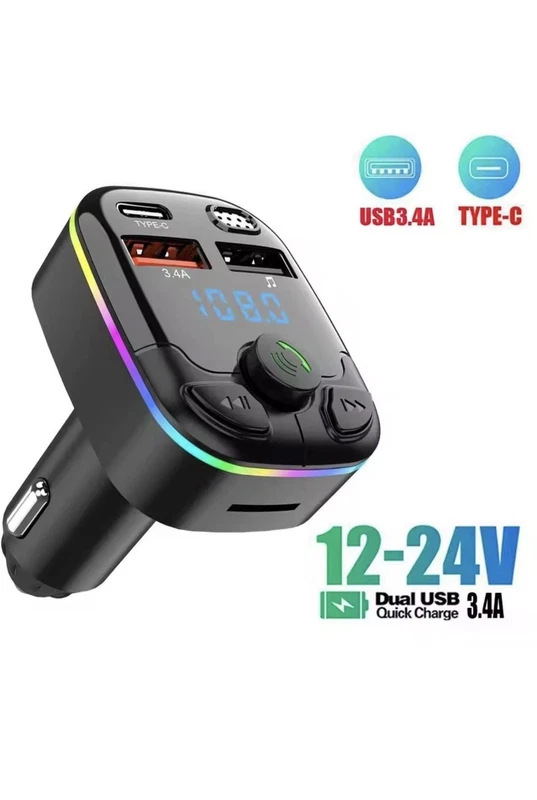 Bluetooth Car FM Transmitter with Dual USB Charger