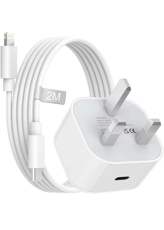 iPhone Fast Charger Wall Plug with Type-C Cable
