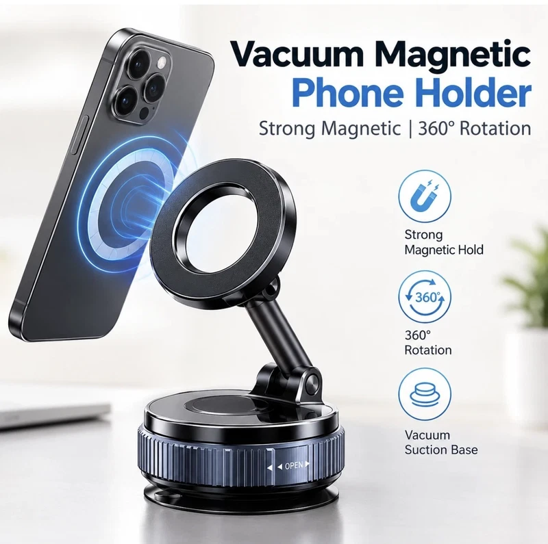 Strong Magnetic Car Phone Holder 360° Rotation